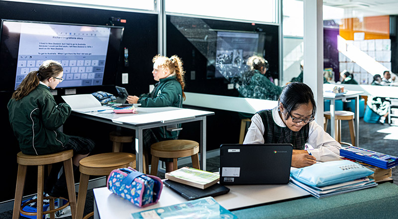 Learning booths at Good Shepherd Catholic Primary Plumpton